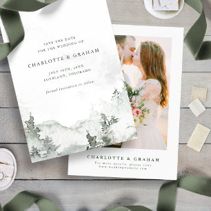 Watercolor Forest Save The Date