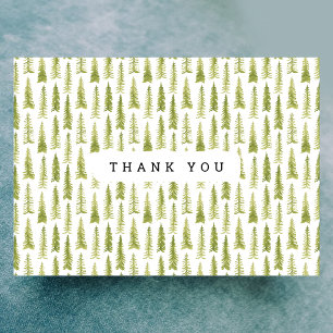 Watercolor Forest Thank You Card