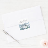 Watercolor Forest Wedding Stickers