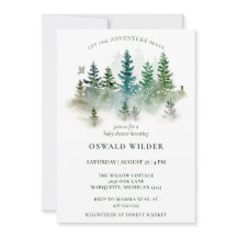 Watercolor Forest Woodland Animals Baby Shower