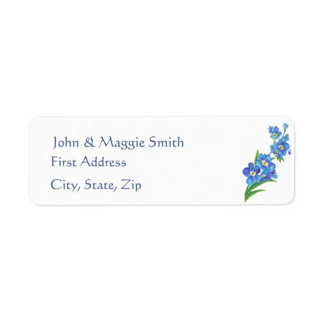 Watercolor Forget me not Flower  (Front)