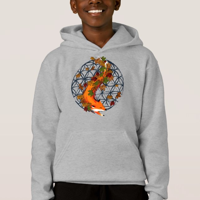 Watercolor Fox Flower Of Life Spirit Animal (Front)