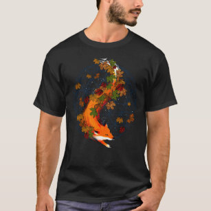 Watercolor Fox Flower Of Life Spirit Animal T-Shirt
