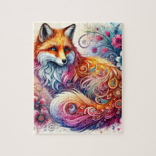 Watercolor Fox Puzzle