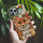 Watercolor Foxy Floral Friends Personalized Name iPhone 16 Pro Max Case<br><div class="desc">Watercolor Foxy Floral Friends Personalized Name iPhone 16 Pro Max Case features a trendy modern watercolor painting of a fox wearing a floral crown with a bird on her head. Personalize with your name below. Created by Evco Studio www.zazzle.com/store/evcostudio</div>