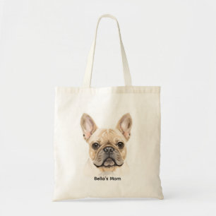 Watercolor French Bulldog Tote Bag Neutral Dog