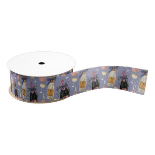 Watercolor French Champagne Grosgrain Ribbon
