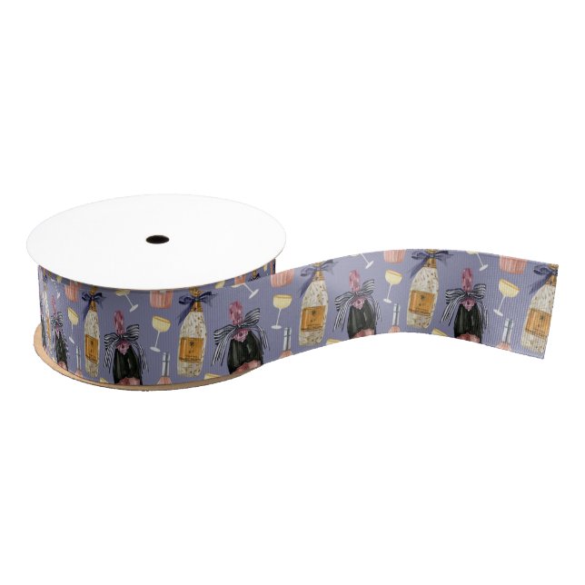 Watercolor French Champagne Grosgrain Ribbon (Spool)