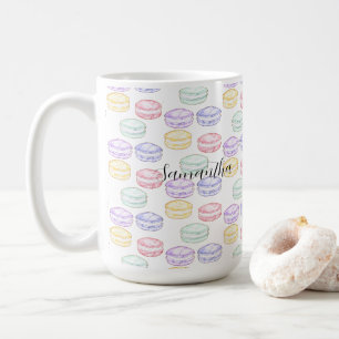 Watercolor French Macarons Coffee Mug