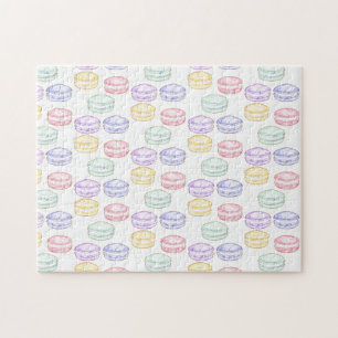 Watercolor French Macarons Jigsaw Puzzle