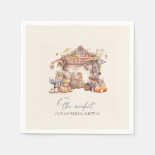 Watercolor, Fresh off the market bridal shower Napkin