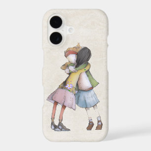 Watercolor Friends Hugging