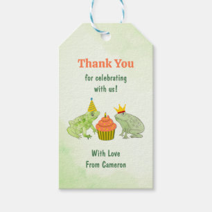 Watercolor Frog Pond Birthday Party Cute Thank You Gift Tags