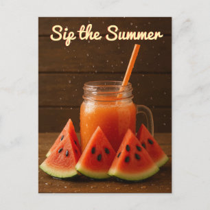 Watercolor Fruit Design – Blank Back Template Postcard