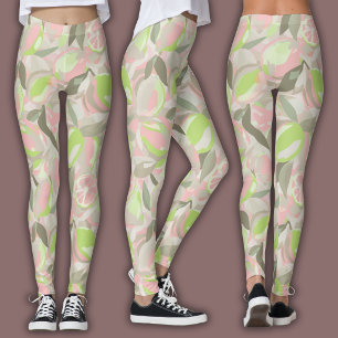 Watercolor Fruit Pattern   Vibrant Citrus Leggings
