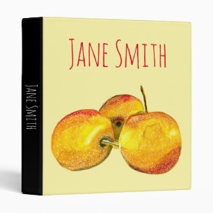 Watercolor fruit yellow pear fruit binder