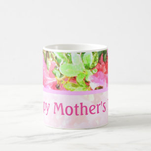 Watercolor Fuchsia Hydrangeas Message Coffee Mug