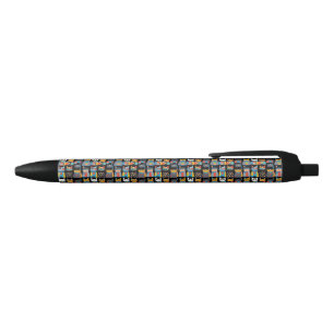 Watercolor Fun Cat Tie Cat Lover Animal Black Ink Pen