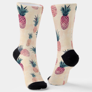 Watercolor Fun Pineapple  Socks