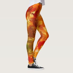 Watercolor funky abstract marble style leggings 