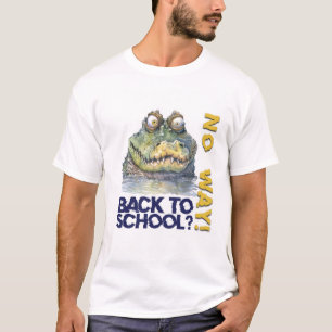 Watercolor Funny Back-to-School Alligator T-Shirt