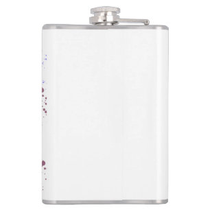 Watercolor funny chameleon hip flask