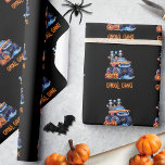 Watercolor Funny Monster Truck Skeletons Halloween Wrapping Paper<br><div class="desc">Unwrap the spooktacular fun with our “Ghoul Gang” personalized printed Halloween wrapping paper! Perfect for kids’ Halloween parties or birthday bashes in October’s Autumn season. Adorned with an adorable ensemble of skeletons forming the boo crew and modern typography that screams style, this cute watercolor design features all your favourite eerie...</div>