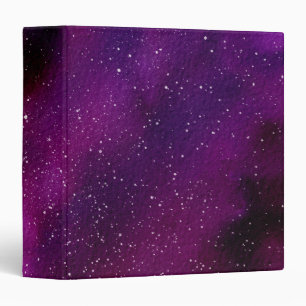 Watercolor Galaxies purple pink  Binder