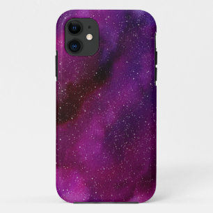 Watercolor Galaxies purple pink  iPhone 11 Case