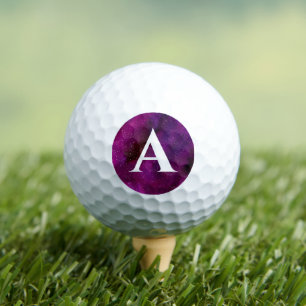 Watercolor Galaxies purple pink Custom  Golf Balls