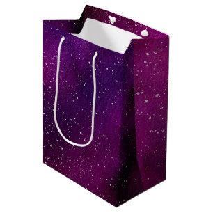 Watercolor Galaxies purple pink Medium Gift Bag