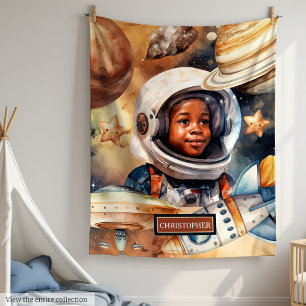 Watercolor Galaxy Blanket Cozy Boys Room Decor