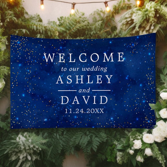 Watercolor Galaxy Cosmic Stars Welcome Banner (Creator Uploaded)