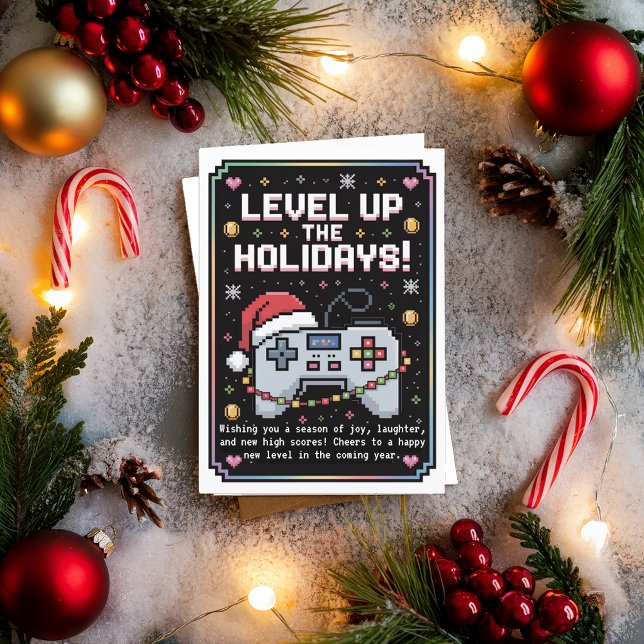 Watercolor Gaming Gamer Christmas Card (Creator Uploaded)