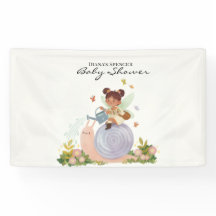 Watercolor Garden Baby Shower Banner