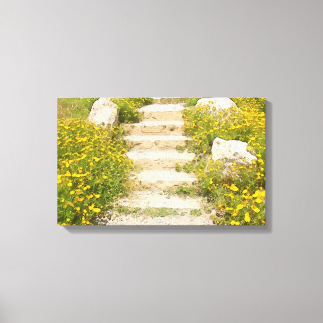 Watercolor garden canvas print (Front)