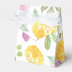 Watercolor Garden Floral Pattern Favor Box
