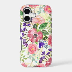 Watercolor garden flowers