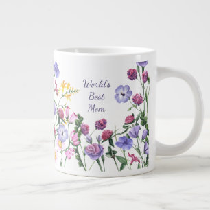 Watercolor Garden Flowers World's Best Mom Mug