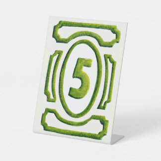 Watercolor Garden Hedge Table 5 Pedestal Sign