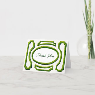 Watercolor Garden Hedge Thank You Folding Card