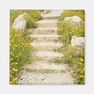 Watercolor garden magnet
