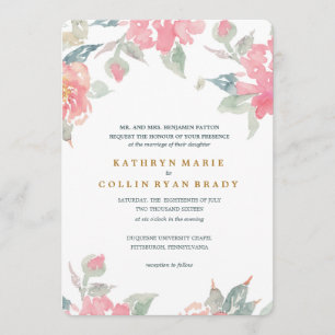 WATERCOLOR GARDEN MARIAGE invitation