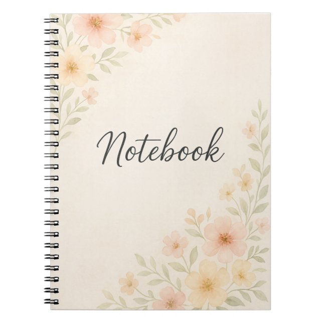 "Watercolor Garden" Notebook Cover (Front)
