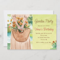 Watercolor Garden Party Invitation