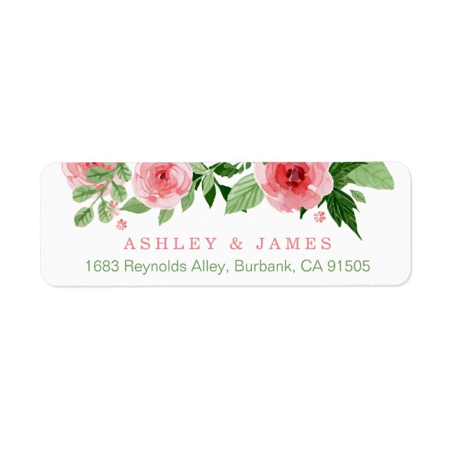 Watercolor Garden Rose Nature Flowers (Front)