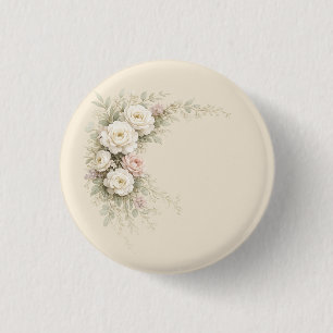 Watercolor Garden Roses for Timeless 1 Inch Round Button