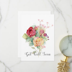 Watercolor Garden Roses obtenir la carte de bien