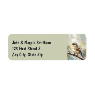 Watercolor Garden Sparrow Nature Bird Adresse