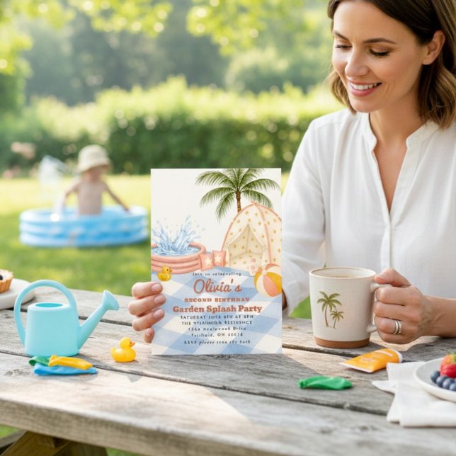 Watercolor Garden Splash Party Invitation (Creator Uploaded)